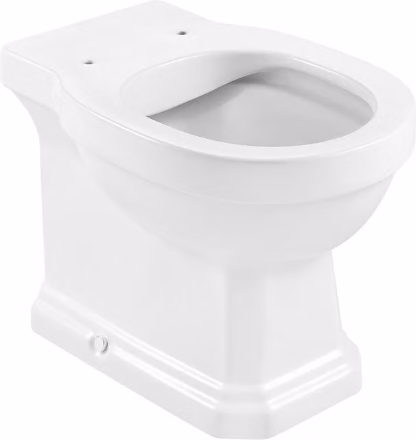 Taza de inodoro Carmen Roca de cerámica blanca con tecnología rimless y sistema washdown