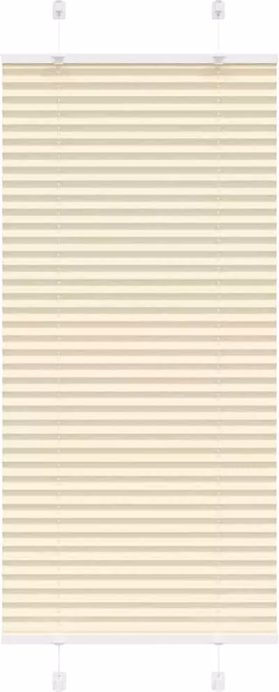 Estor plisado Syfax color beige de poliéster semitransparente An/P/Al: 59,4 x 100 x 1 cm