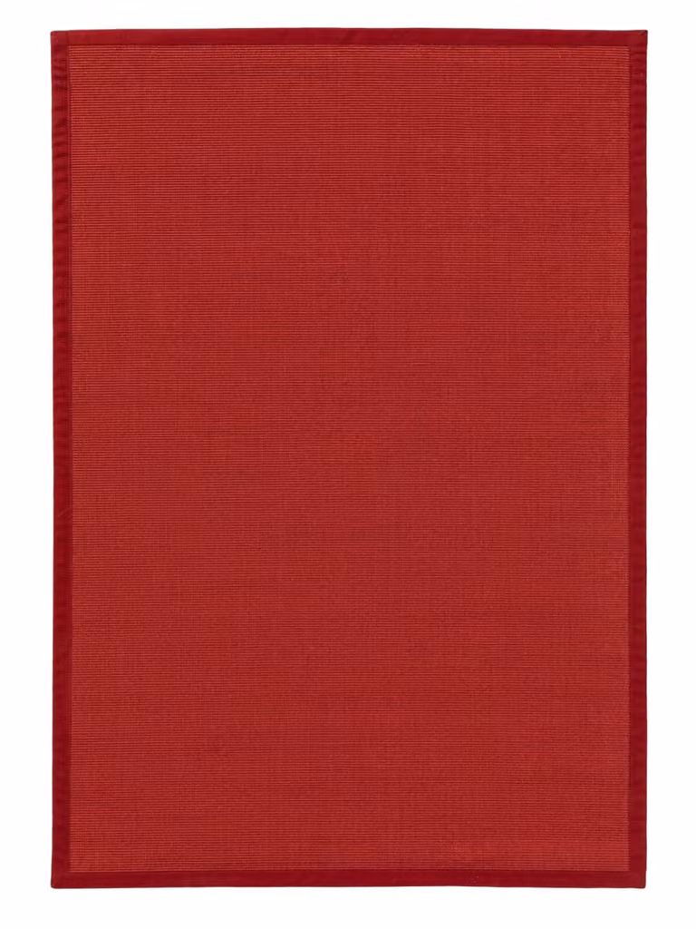Alfombra de sisal y yute Benuta roja de diseño moderno, rectangular, An/P: 240 x 340 cm