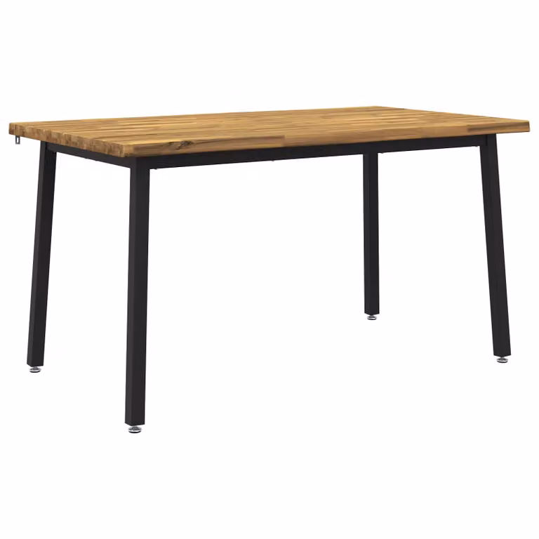Mesa de comedor rectangular de acacia con borde natural vidaXL An/P/Al: 120 x 90 x 75 cm