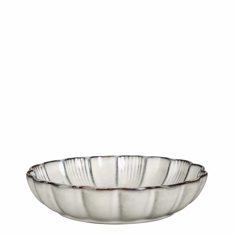 Bol de sopa Corfu gris de Mica Decorations en cerámica de 18.5 cm de diámetro