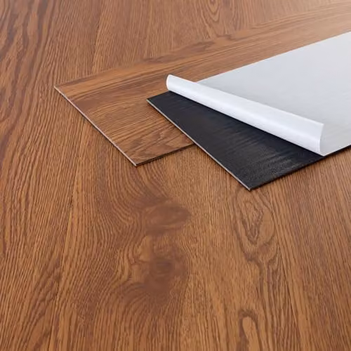 Suelo Vinílico Adhesivo ML-Design Modern Living de PVC con Aspecto Madera, Color Rojo y Marrón, 11,15 m², Grosor 2 mm, Láminas de 91,5 x 15,3 cm