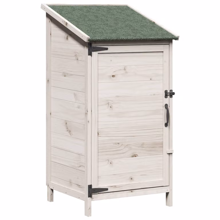 Cobertizo de jardín vidaXL blanco de madera estilo rústico An/P/Al: 59,5 x 56 x 113,5 cm