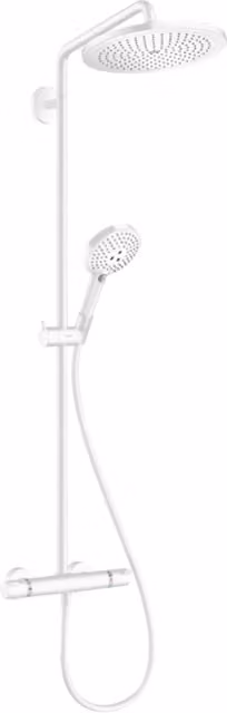 Columna de ducha termostática Hansgrohe Croma Select S 280 con ducha de mano Raindance Select S 120 en blanco mate