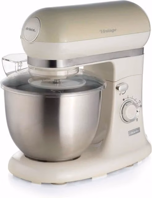 Robot de cocina Ariete Vintage 1588 de 2400W con capacidad de 5,5 l en color beige y blanco