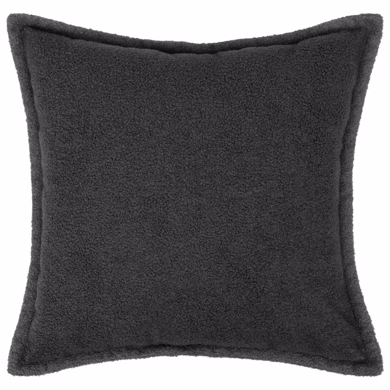 Set de 6 fundas de almohada vidaXL HOUTEN en tejido bouclé gris oscuro, An/An/Al: 50 x 50 cm