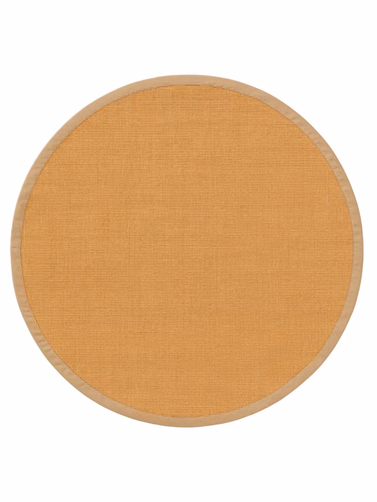 Alfombra redonda de sisal y yute Benuta en color beige de ø 150 cm