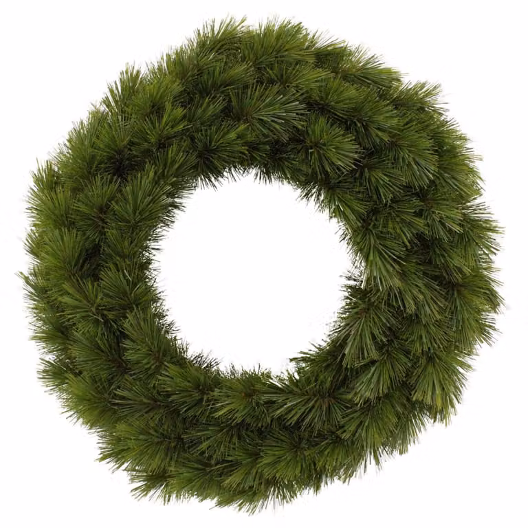 Corona decorativa Camden verde para Navidad, forma redonda, An/P/Al: 45 x 45 x 45 cm