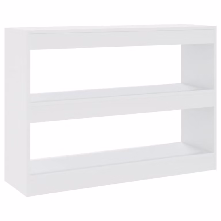 Estantería divisor de espacios Maison Chic en madera blanca para salón o pasillo An/P/Al: 100 x 30 x 72 cm
