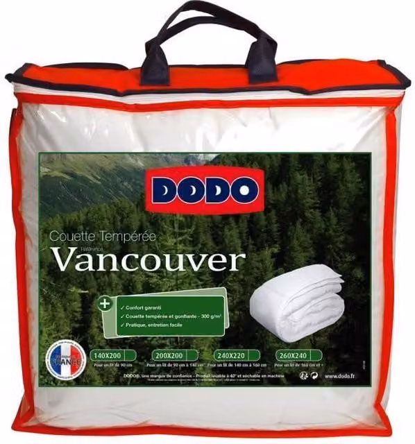 Edredón Templado Vancouver Dodo Blanco An/P: 200 x 200 cm