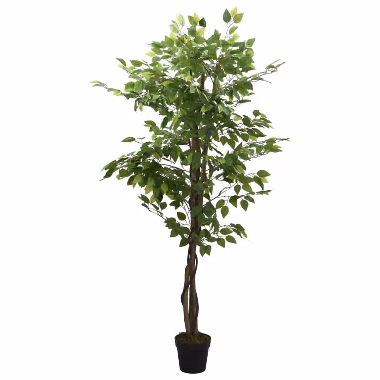 Árbol ficus artificial verde vidaXL con 756 hojas, Altura: 150 cm