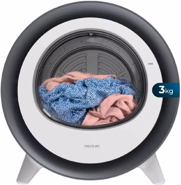 Secadora de evacuación compacta Cecotec Bolero Dresscode Dry 3500V Silver con 8 programas y secado automático inteligente de 3 kg y clase A