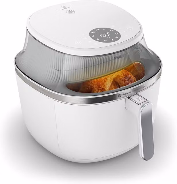 Cesta individual Philips Ovi Serie 3000 Na341/10 de 7,2 l en color blanco y material plástico para aire caliente