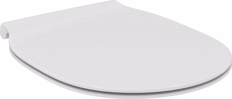 Asiento de WC Connect Air Sandwich de Ideal Standard en color blanco con materiales de plástico y acero inoxidable