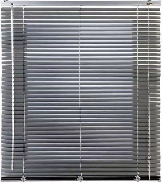 Persiana veneciana de aluminio Storplanet color plata, An x Al: 105 x 160 cm