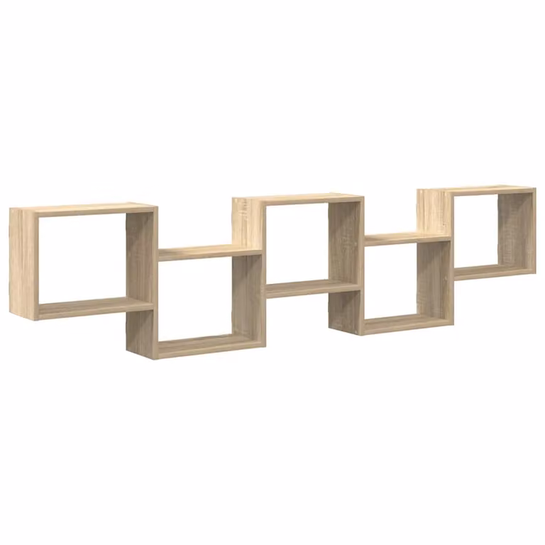 Estante de pared de 5 compartimentos vidaXL en madera de roble sonoma