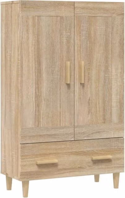 Aparador Cómoda Rio de HELLOSHOP26 en Roble Sonoma, Color Marrón y Beige, Ideal para Cocina o Salón, An/P/Al: 70 x 31 x 115 cm