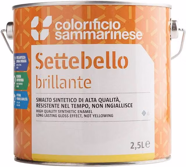 Smalto Sintetico Settebello Colorificio Sammarinese Negro Brillante 0,75 l