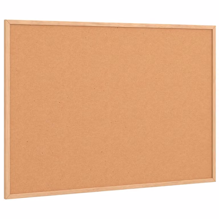 Tablero de corcho con marco de madera de pino macizo vidaXL color marrón An/P/Al: 80 x 55 cm