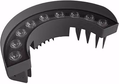Proyector LED Beneito & Faure Signal 9 de 30 W, color gris, luz blanca cálida 3000 K y óptica de 30 grados para iluminación exterior profesional