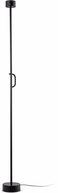 Lámpara de pie LED Faro Staff en negro satinado con luz cálida regulable