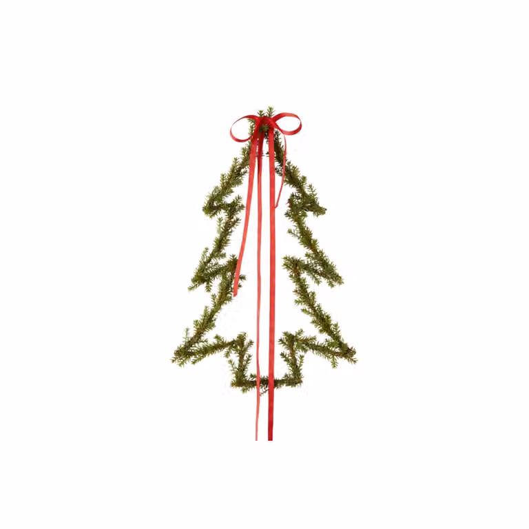 Colgante decorativo de árbol de Navidad Sia Deco en hierro verde y rojo Altura: 50 cm