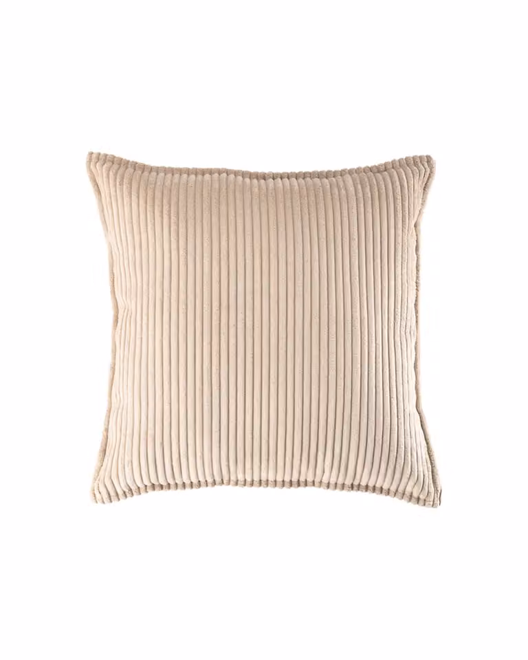 Cojín cuadrado de pana de poliéster Wigiwama en color beige, An/An/Al: 45 x 45 x 16 cm