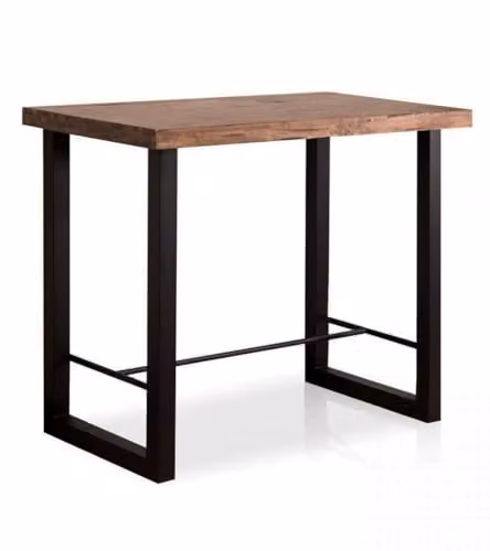 Mesa alta industrial Home Heavenly Darek de madera y metal, An/P/Al: 120 x 70 x 100 cm, Roble y Negro