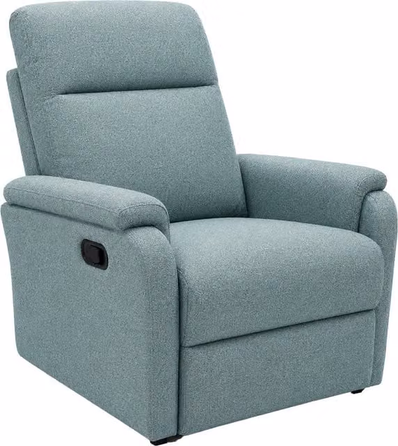 Sillón Relax Roid SWEET SOFA Reclinable con Palanca Lateral y Reposapiés Elevable Tapizado en Tela Color Azul An/P/Al: 102 x 76 x 80 cm