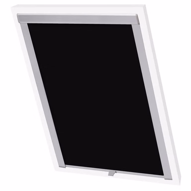 Persiana opaca enrollable vidaXL en color negro con aislamiento térmico de poliéster