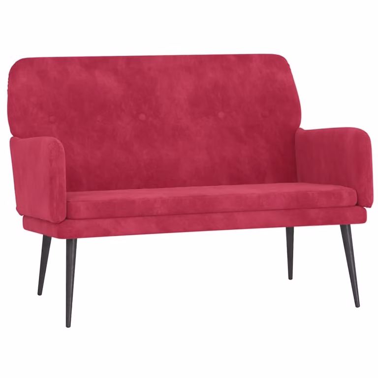 Banco de terciopelo rojo con reposabrazos vidaxl An/P/Al: 110 x 79 x 79 cm