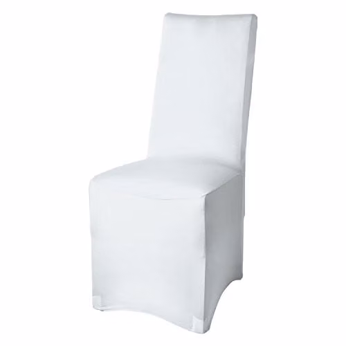 Funda elástica bi-elástica para sillas de comedor Beautissu, color blanco, con certificación Oeko-Tex