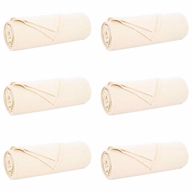 Set de 6 mantas de sofá vidaXL de lana en color beige, An/P: 280 x 210 cm