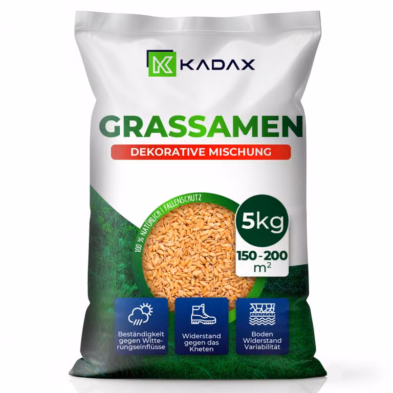 Semillas de césped ornamental Kadax para jardín, 5 kg