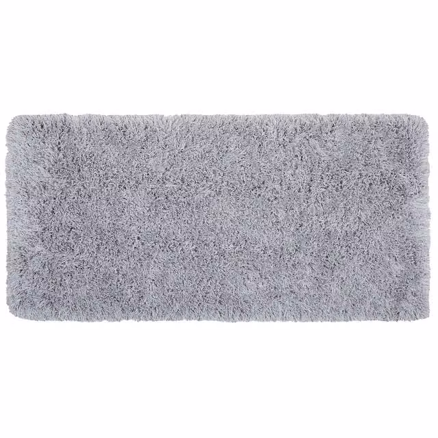 Alfombra Rectangular de Pelo Largo Beliani en Gris con Mechones de Algodón, An/P: 80 x 150 cm