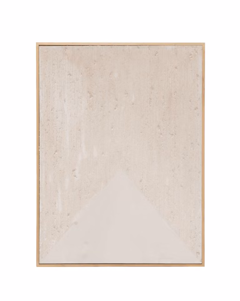 Cuadro decorativo abstracto de Decowood en color beige, estilo minimalista, An/P/Al: 80 x 100 cm