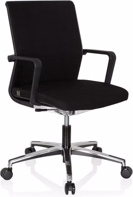 Silla de oficina profesional MOVE-TEC 3D en color negro con estructura de metal y tapizado de tela para home office