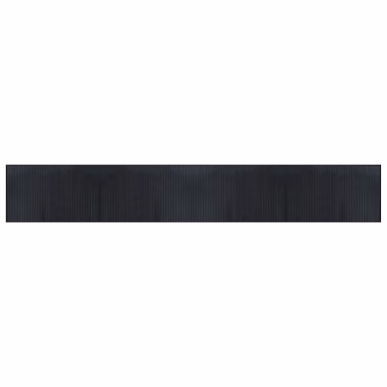 Alfombra rectangular de bambú vidaXL negra, antideslizante, An/P: 60 x 400 cm
