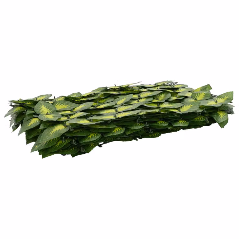 Pantalla de balcón vidaXL con diseño de hojas en verde y amarillo, An/Al: 300 x 100 cm