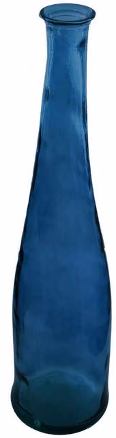 Jarrón Largo Vaso Lungo Uly de Atmosphera en Vidrio Reciclado Azul, Altura: 80 cm