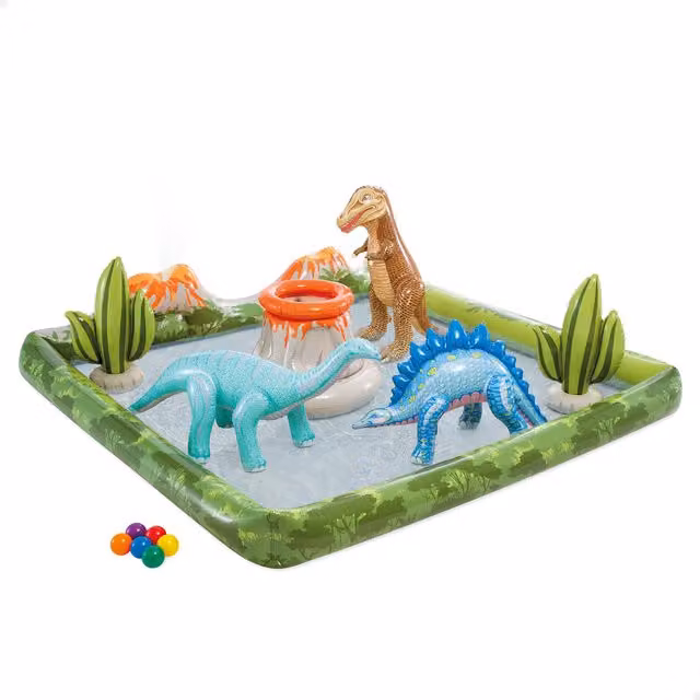 Centro de juegos hinchable Intex con difusor de agua para niños, multicolor, An/P/Al: 201 x 201 x 36 cm