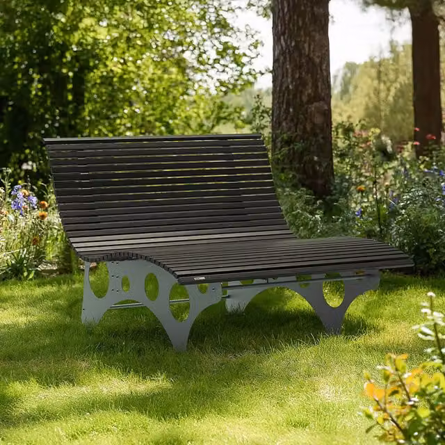 Tumbona Home Deluxe NIRA wave de diseño ergonómico en color antracita