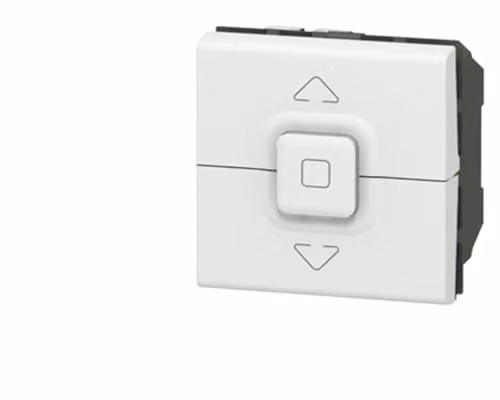 Interruptor de persiana enrollable programable Legrand Mosaic en color blanco