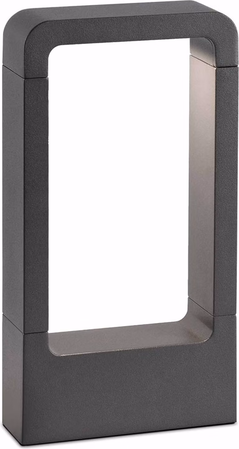 Lámpara de exterior LED Faro 75519 en aluminio y cristal gris para jardín con protección IP54