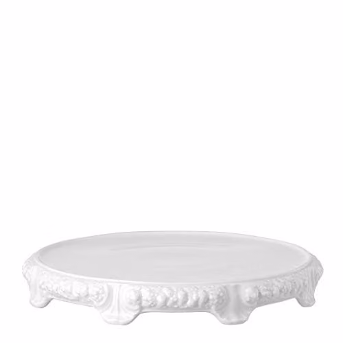 Plato para tartas con pie Maria de Rosenthal en porcelana blanca, Diámetro: 31,6 cm