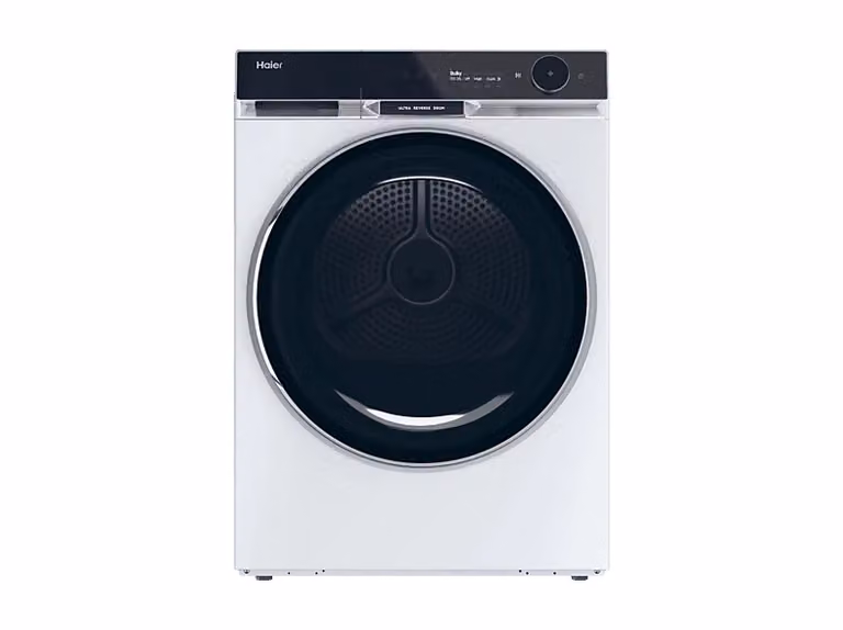 Secadora de bomba de calor Haier HD90-A3Q397U1-S X Series de 9 kg con Wi-Fi y tambor reversible en color blanco