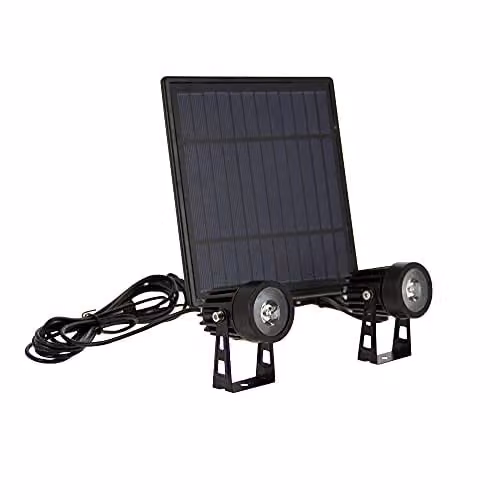 Pack de 2 proyectores solares LED Xanlite para exterior, luz blanca fría multicolor, IP44 para jardín