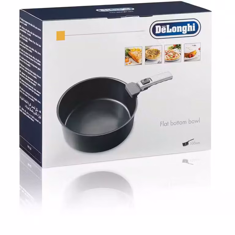 Cuenco de fondo plano De'Longhi DLSK103 color negro de aluminio para adultos