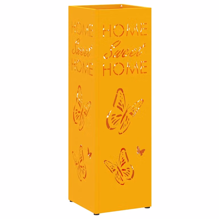 Soporte para paraguas de metal vidaXL color amarillo An/P/Al: 15,5 x 15,5 x 49 cm
