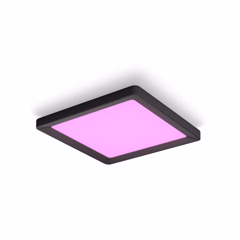 Panel de techo LED Philips Hue White & Color Ambiance Tento Cuadrado en color negro y multicolor